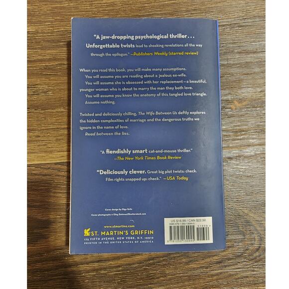 The Wife Between Us by Greer Hendricks and Sarah Pekkanen Paperback Book - Picture 2 of 2